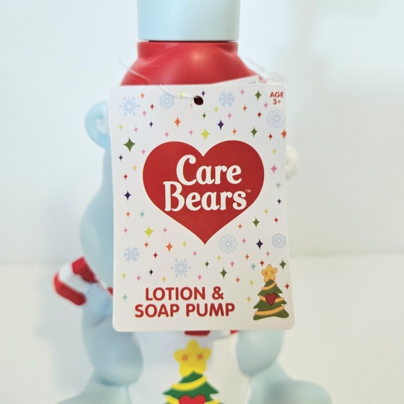 Care Bears Christmas Holiday Santa Blue Soap & Lotion Pump Dispenser NWT - Picture 3 of 3